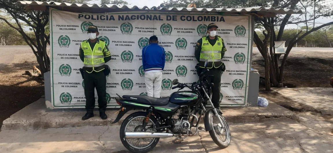 hoyennoticia.com, Capturado en Maicao con una moto robada en diciembre del 2016