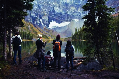 A beautiful scenic hiking trail in nature