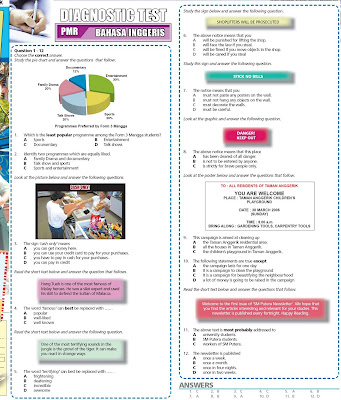 Koleksi soalan PMR dan SPM akhbar harian Moz@c: Ujian 