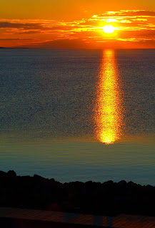 Sunrise on Lake Superior viewed from Duluth