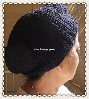 crochet turban, cap, headwear