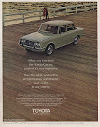 . Parade brings us this 1970 ad for a Toyota Corona! Oh what a feeling!