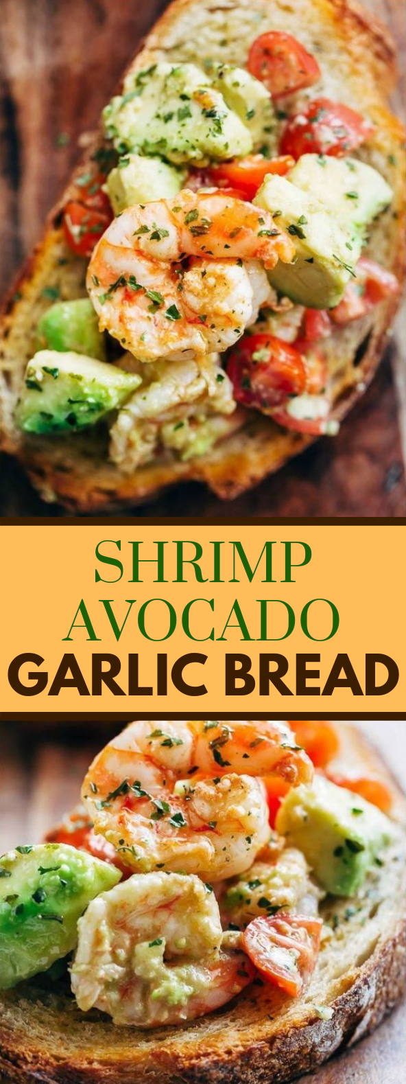 Shrimp Avocado Garlic Bread #lunches #easymeal