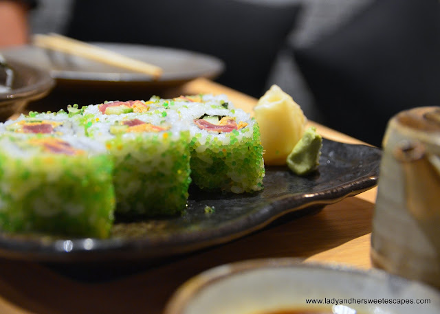 Sushi Roll in Miyako restaurant Dubai