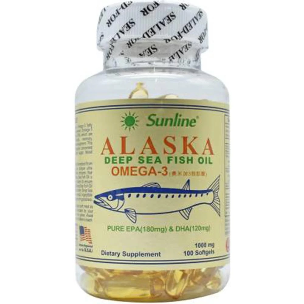 Sunline Alaska Deep Sea Fish Oil, 100 softgels