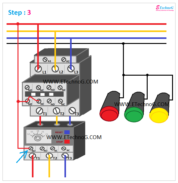 ON, OFF, TRIP Indication Lamp Wiring Connection 3