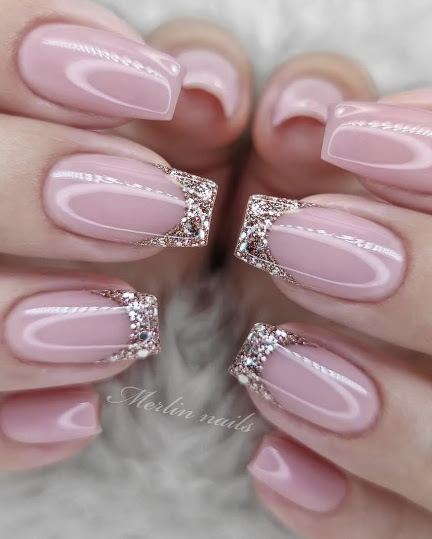 Glitter Glam Pink Nail Art