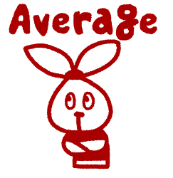 ぴょこの成績スタンプ「Average」