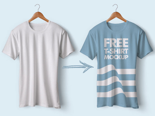 Hanging T-Shirt Mockup PSD