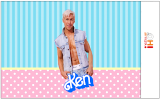 Ken, Barbie the Movie: Free Printable Candy Bar Labels.