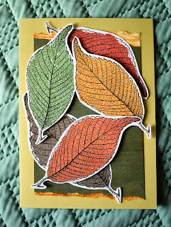 Handmade autumn greeting card idea inspiration image