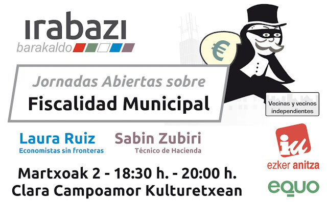 Irabazi organiza una jornada sobre impuestos municipales y redistribución de la riqueza