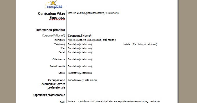 Europass curriculum vitae