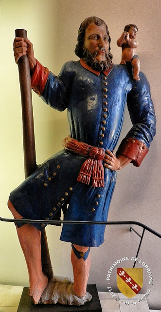 VIC-SUR-SEILLE (57) - Musée Georges de la Tour : Statue de Saint-Christophe (Fin XVIIe-Début XVIIIe siècles)