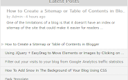 Recent Rotating Post Gadget with Excerpt For Blogger