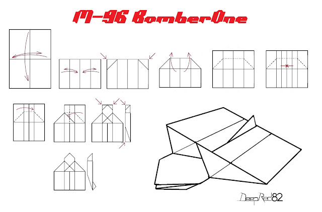 Avión de papel M-96 BomberOne