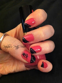 Pink and Black Nail Art Revlon