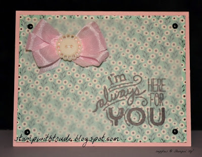 Friendly Wishes, Stampin' Up!, Stamp with Trude, encouragement card, vellum, Beyond the Basics, Wednesday 201