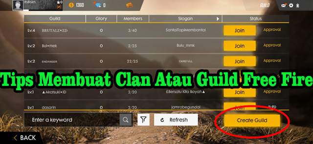 Tips Membuat Clan Atau Guild Free Fire