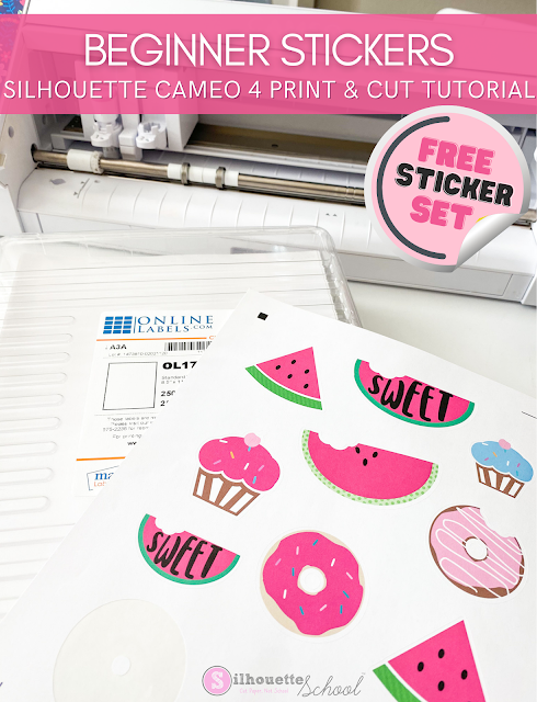 silhouette 101, silhouette america blog, stickers, cameo 4, print and cut