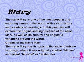 meaning of the name "Mary"