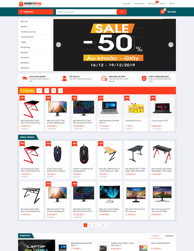 Template blogger E-niaga ModernShop