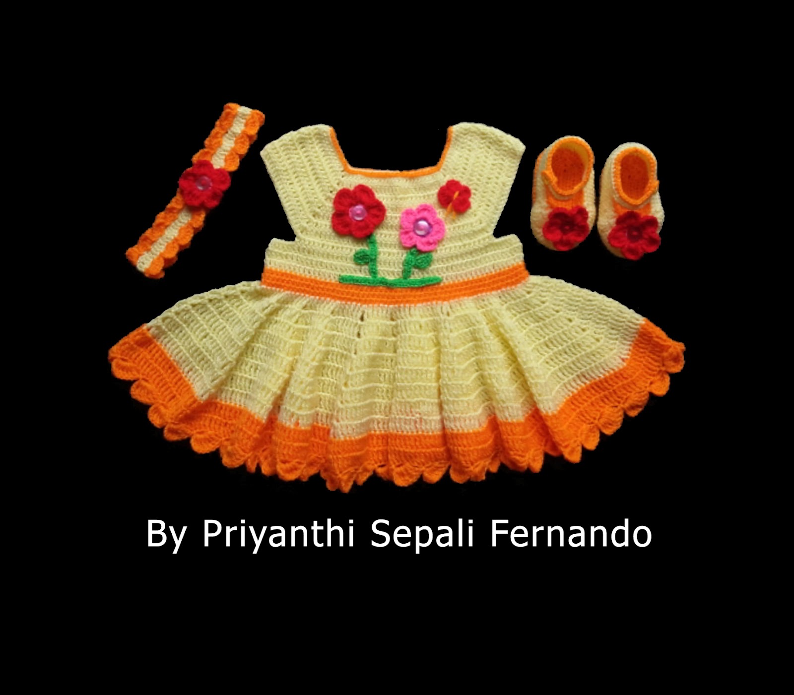 crochet-dress-yarn-orange-wool