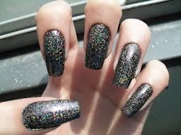 Dicas de Unhas Pretas com Glitter