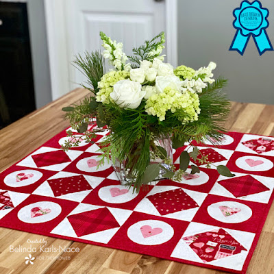 Love on Point Small Quilt ©Copyright 2024 Belinda Karls-Nace/Blue Ribbon Designs, LLC http://www.blueribbondesigns.blogspot.com