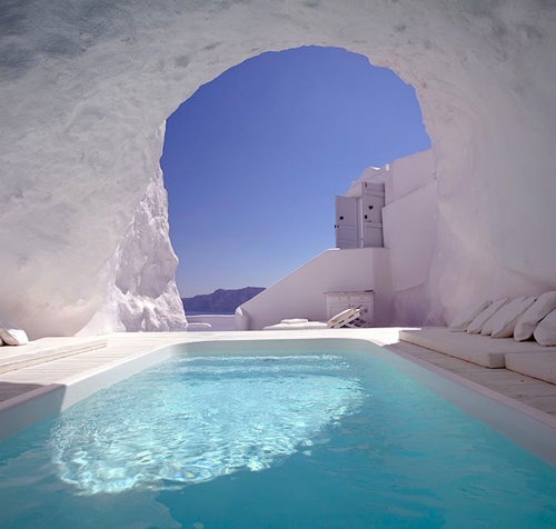 Natural Pool, Santorini, Greece