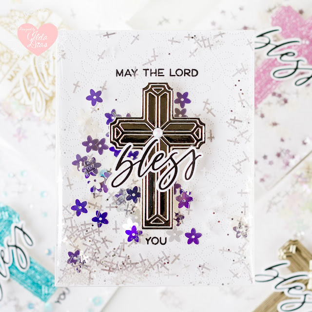 First Holy Communion,Confirmation, Shaker Cards,Frameless,Infinity, Studio Katia,Honey Bee Stamps,religious cards,Card Making, Stamping, Die Cutting, handmade card, ilovedoingallthingscrafty, Stamps, how to,  Bless You