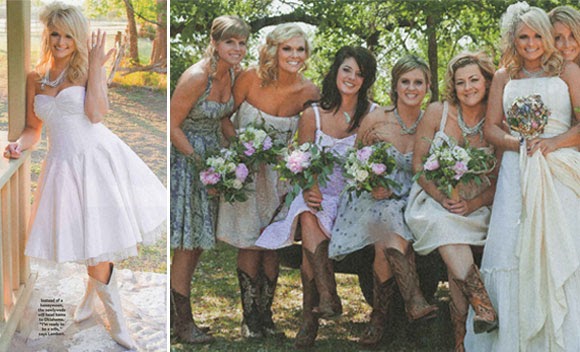 Miranda wore her mother's wedding dress for the ceremony and changed into a