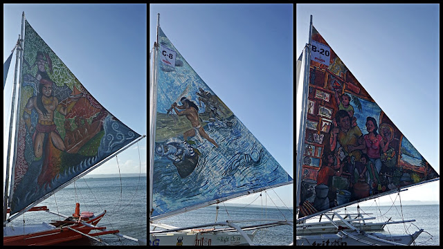 painted sails at the Iloilo Paraw Regatta