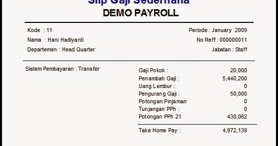 Contoh Invoice Excel Terbaru - Contoh II