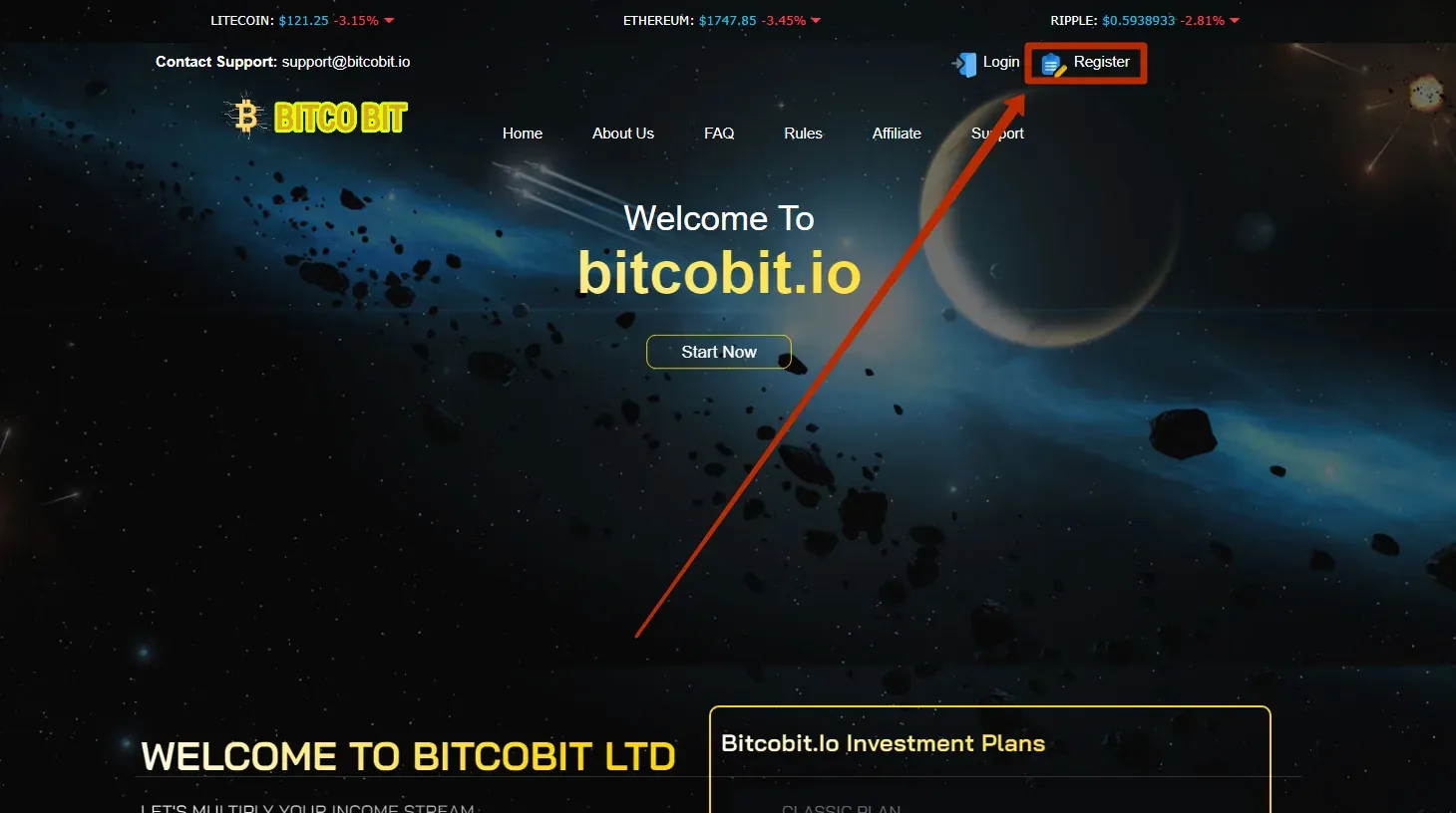 Регистрация в BitCoBit