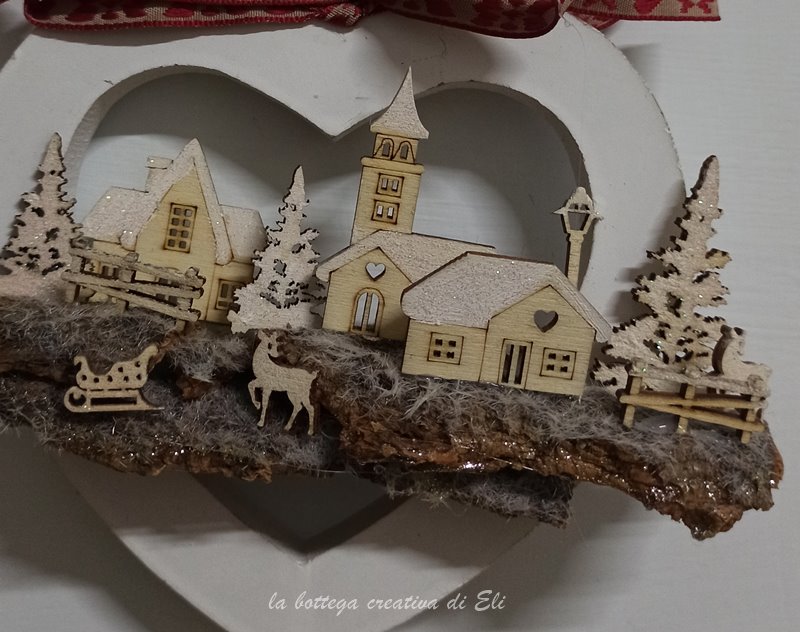 home decor-cuore shabby-paesaggio miniatura