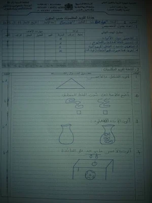 جذاذات التقويم التشخيصي الرياضيات المستوى الأول