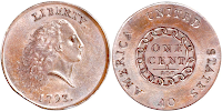 1793 Flowing Hair Chain Penny