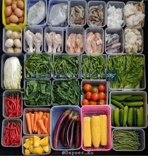 buah sayur dan bahan lainnya yang ada di pasar