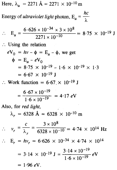 Solutions Class 12 Physics Chapter-11(Dual Nature of Radiation and Matter)
