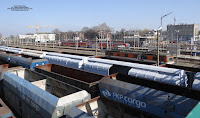 Wagony na stacji Oświęcim