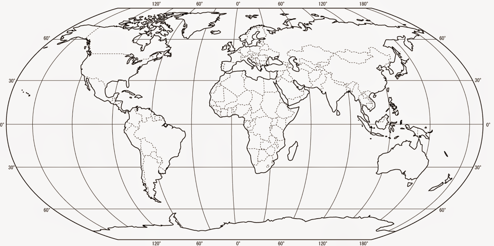 Blank World Map Labeled Countries