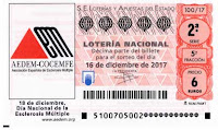 detalle de un décimo de la loteria nacional de los sabados