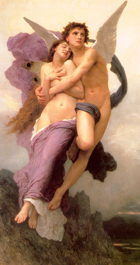 Psyche,William Adolphe Bouguereau,cute painting