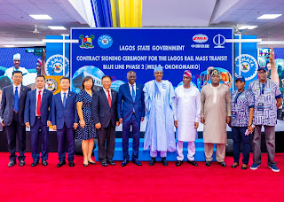 The Lagos Blue Rail Line Project. Commissioned by President Muhammadu Buhari alongside Governor of Lagos State, Babajide Sanwo-Olu, on Tuesday 24 January, 2023
