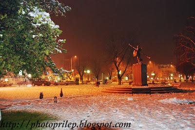 Winter night in Prilep