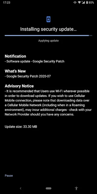 Nokia 9 PureView receiving July 2020 Android Security patch