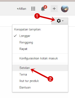 Setelan gmail.