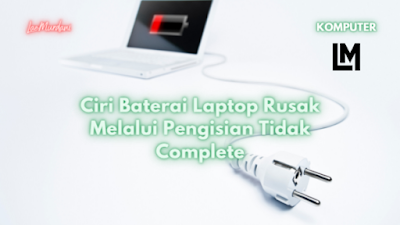 baterai laptop dicharge 0% terus