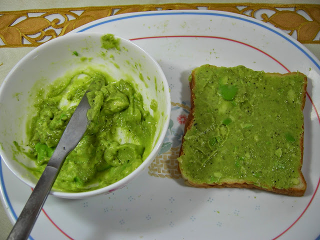 Spread on a slice of bread